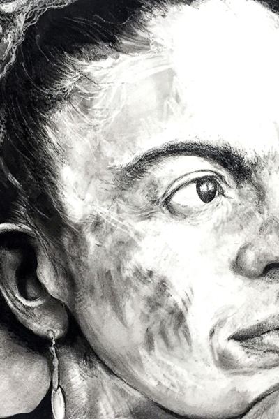 Frida Khalo, pastel sur papier, 80x120 cm, 2019.