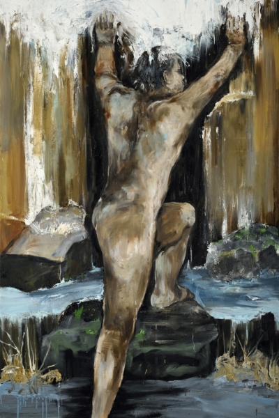 La source, huile sur toile 130x197 cm, 2015. Collection privée.