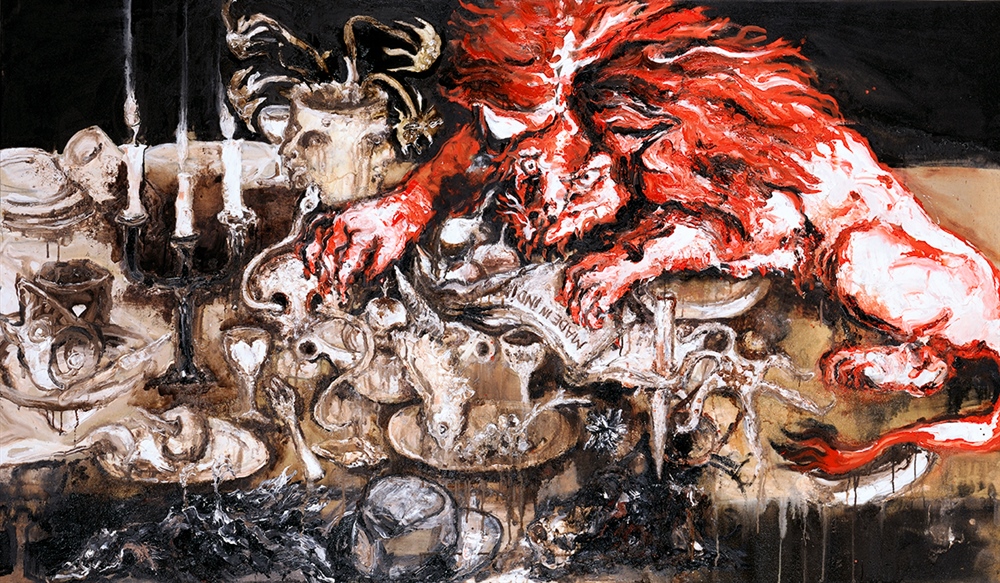 Le festin du coeur, huile sur toile, 114x195 cm, 2010