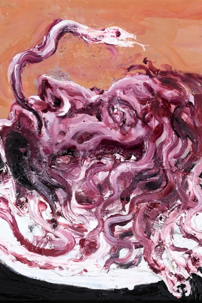 Medusa, huile sur toile. 30x30 cm, 2011. Collection privée