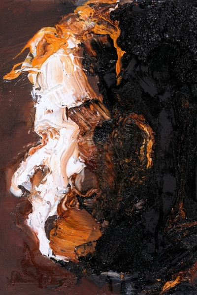 Face, huile sur toile. 30x30 cm, 2011. Collection privée