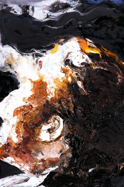 Face, huile sur toile, 30x30 cm, 2011. Collection privée