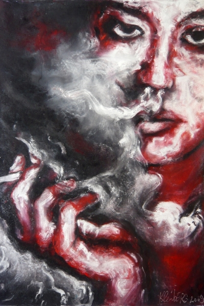 Smoke I, pastel sur papier 57x76cm, 2009.