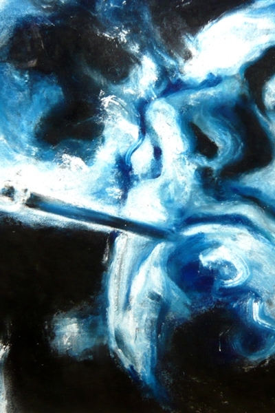 Smoke IIII, pastel sur papier 57x76cm, 2009.