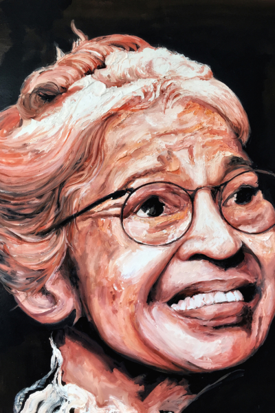 Rosa Parks, huile sur toile 114x147 cm, 2019.