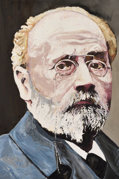 Emile Zola, huile sur toile 114x147 cm, 2019.