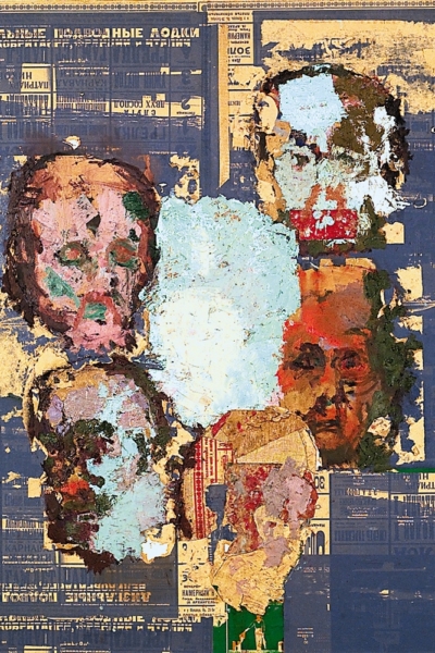 Les disparues II , huile sur toile 150x150 cm, 2001. Collection privée.