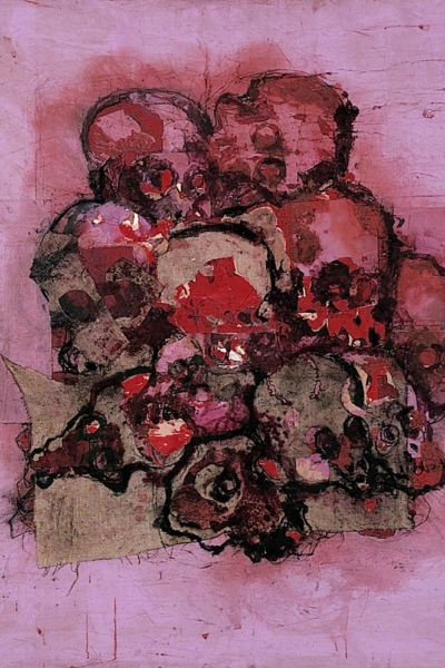 Vanité collective, huile sur toile 150x150 cm, 2001. Collection privée.