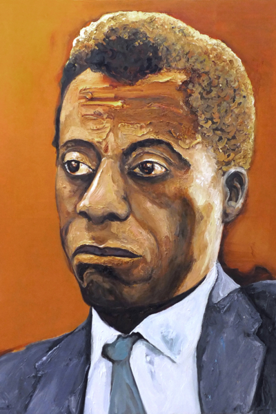 James Baldwin, huile sur toile 114x147 cm, 2020