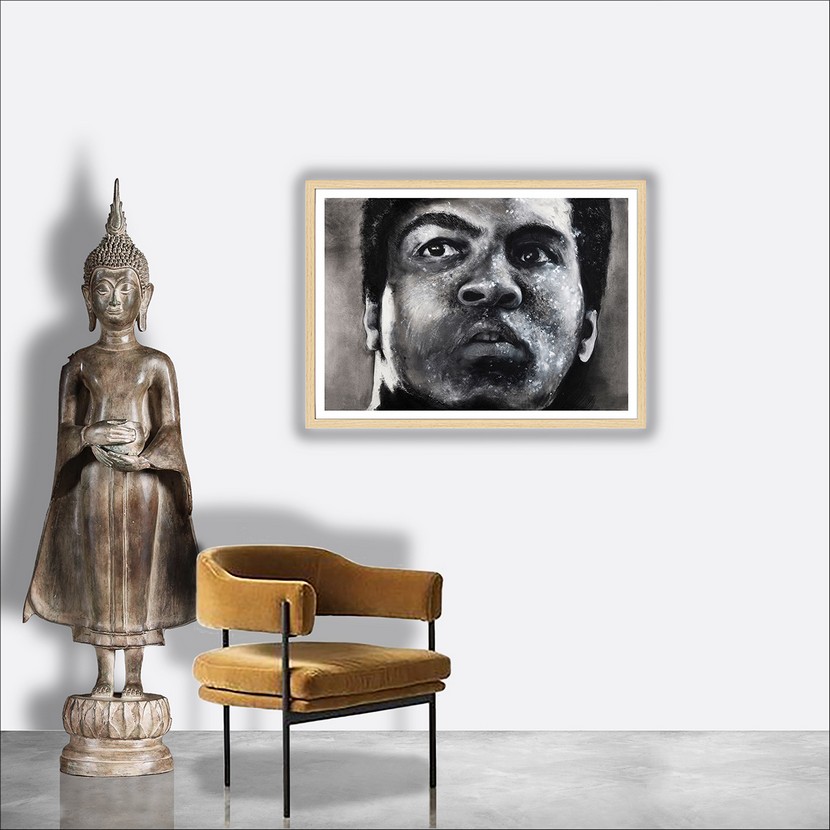 Mohamed Ali, 2021, impression encre pigmentaire, 50x70 cm, Fred Kleinberg, art édition.