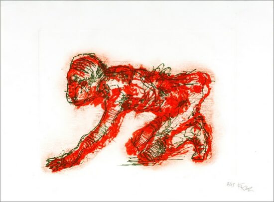 Animalité, 2002, gravure, 55x76 cm, Fred Kleinberg, art édition.