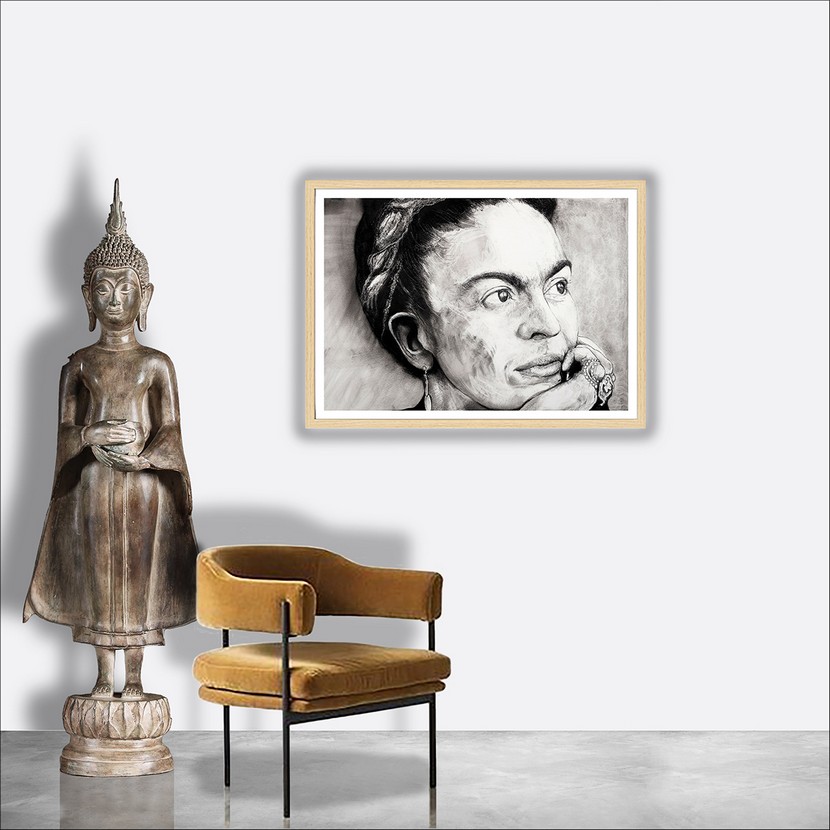 Frida Khalo, 2021, impression encre pigmentaire, 50x70 cm, Fred Kleinberg, art édition.
