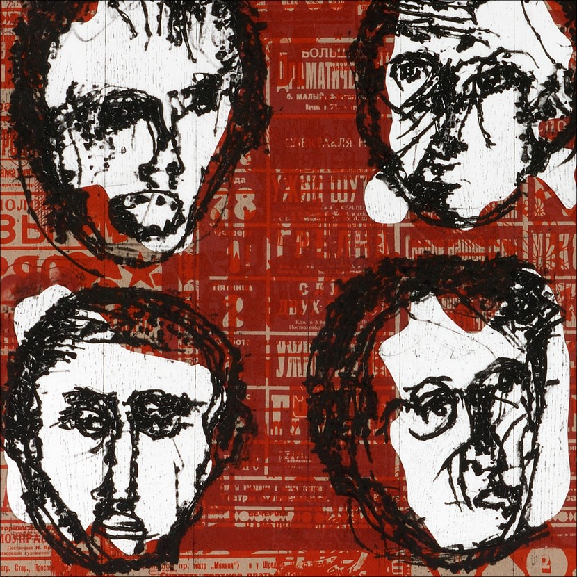 Les disparus, détail, 2002, gravure, 80x140 cm, Fred Kleinberg, art édition.