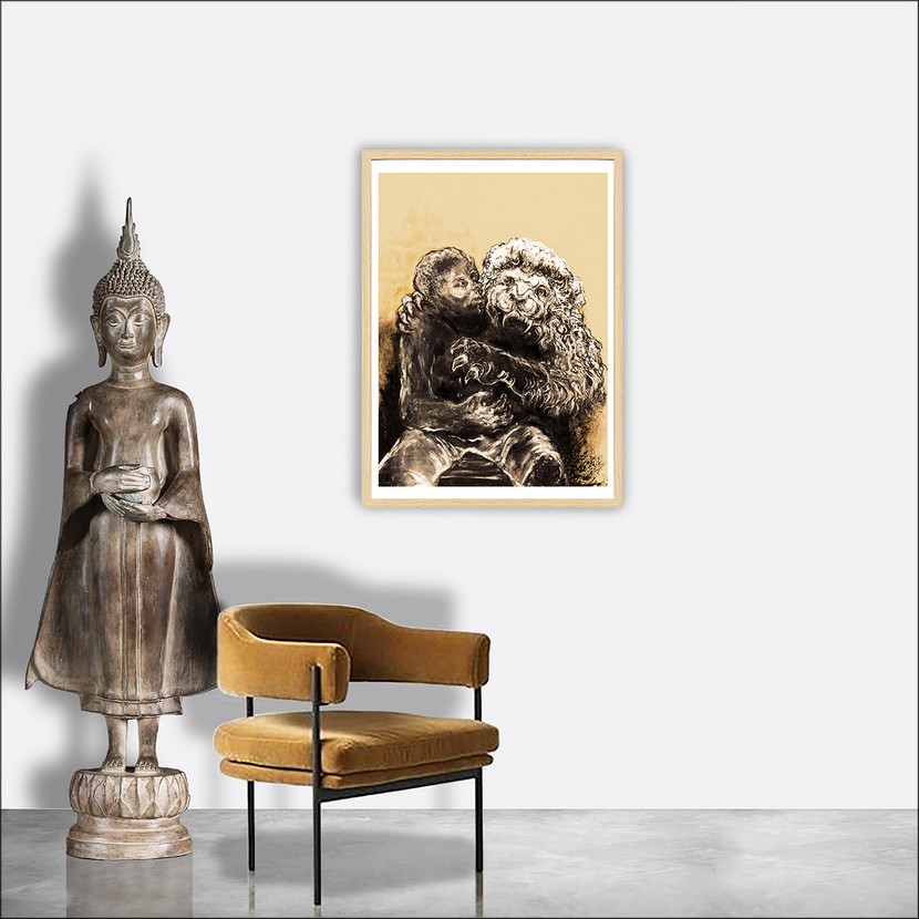 Lion, 2021, impression encre pigmentaire, 30x40 cm, Fred Kleinberg, art édition.