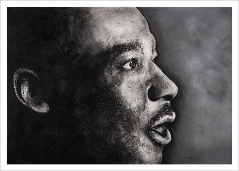 Martin Luther King, impression encre pigmentaire, 50x70 cm, Fred Kleinberg, art édition.