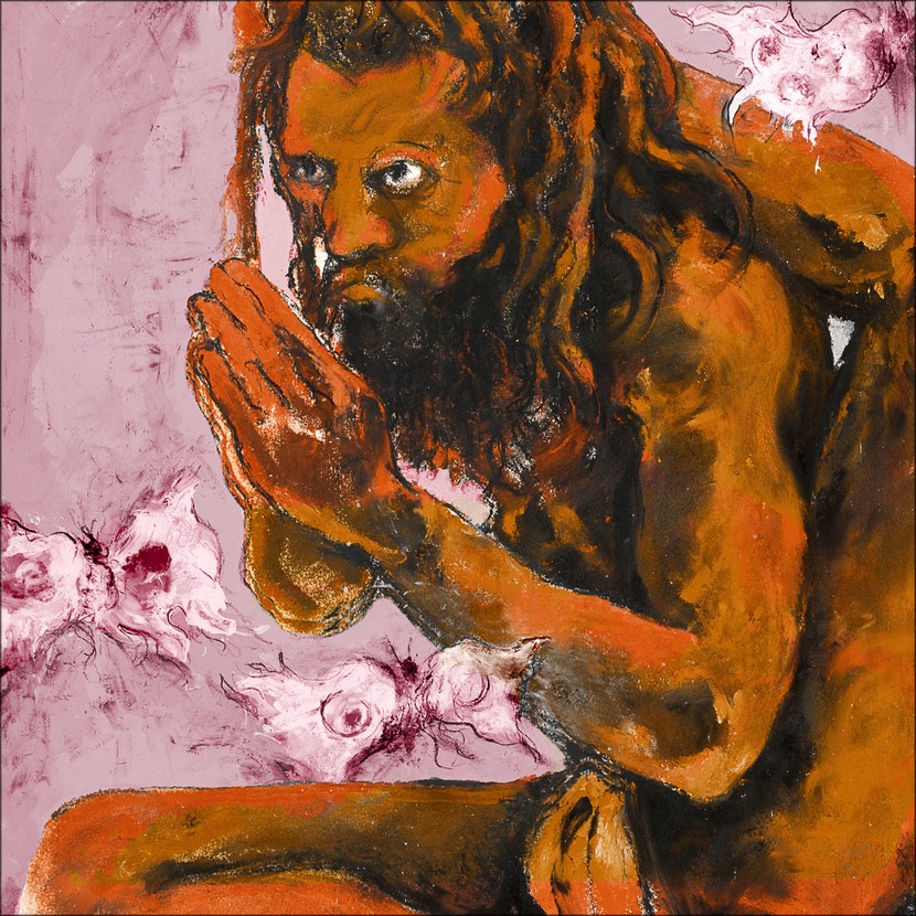 Yogi, détail, 2021, impression encre pigmentaire, 30x40 cm, Fred Kleinberg, art édition.
