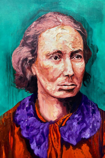 Louise Michèle, huile sur toile 114x147 cm, 2022.